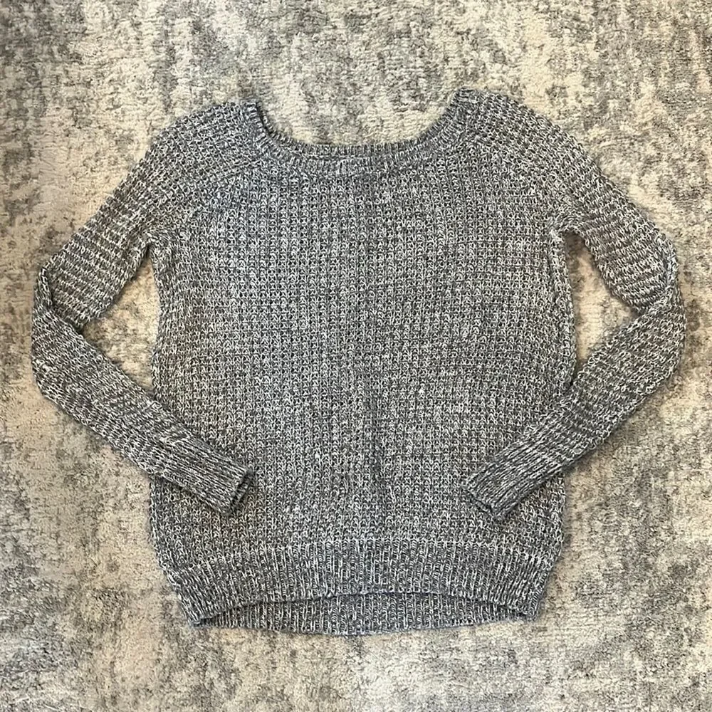 American Eagle Outfitters Gray Scoop Neck Sweater